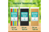 Strohhalme Papier, Pappstrohhalme,Trinkhalme Bunt